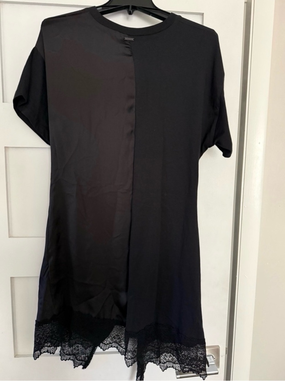 AllSaints Black Lana Lace-Trim Mini Dress - Picture 5 of 6